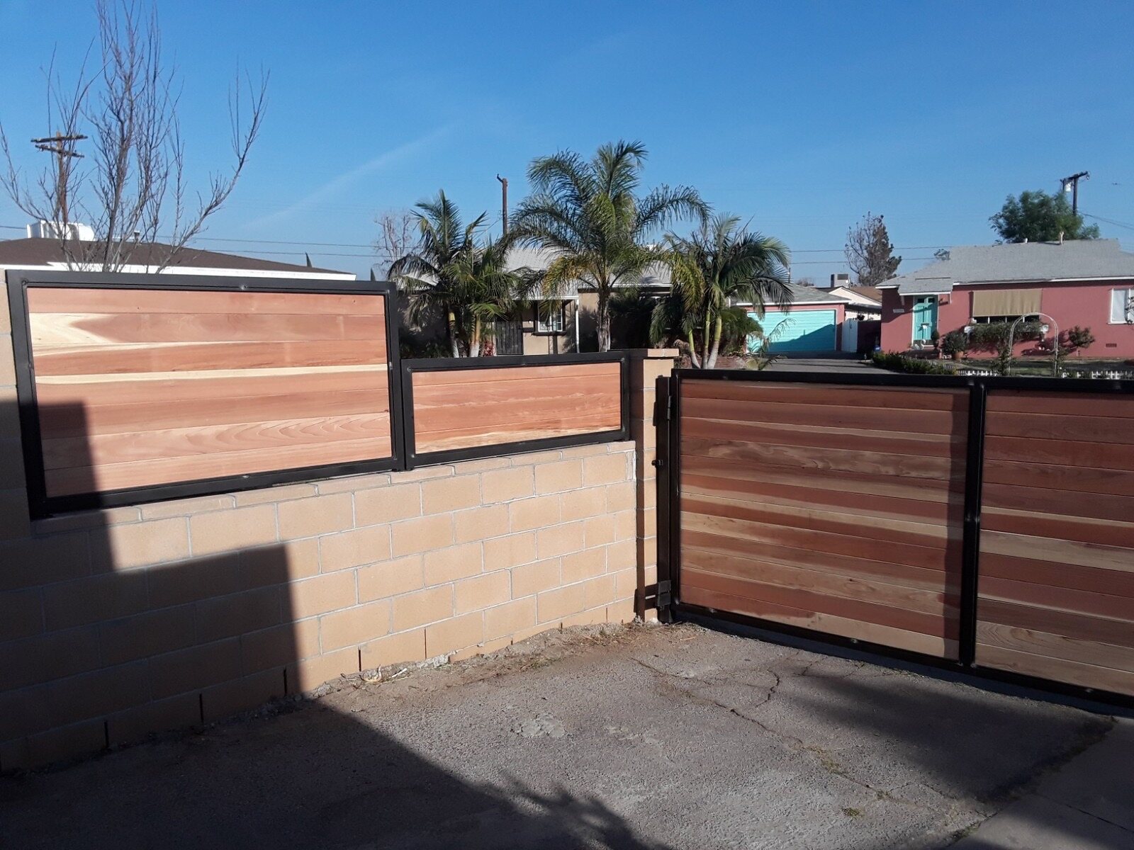Wood fence and gate package