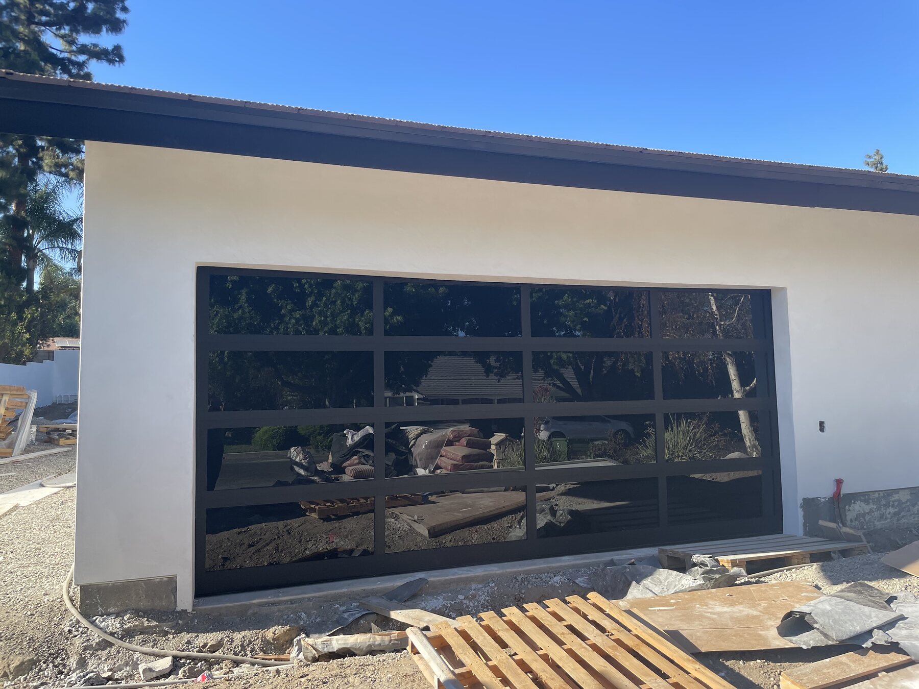 Full-view door installation